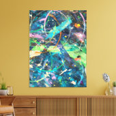 Kleurrijk Abstract kunstwerk op uitgerekt canvas (Insitu (Woonkamer))