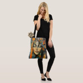 Kleurrijk Abstract kunstzinnig gezicht Tote Bag (Op model)
