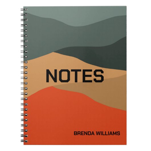 Kleurrijk abstract landschap notitieboek (Voorkant)