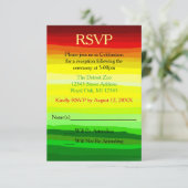 Kleurrijk Abstract Landschap - Ontvangst RSVP Kaar Kaart (Staand voorkant)