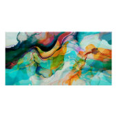 Kleurrijk Abstract landschap Perfect Poster (Voorkant)