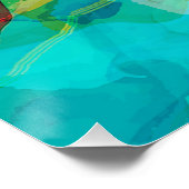 Kleurrijk Abstract landschap Perfect Poster (Hoek)