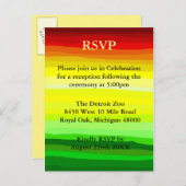 Kleurrijk Abstract landschap - RSVP-Briefkaart Uitnodiging Briefkaart (Voorkant / Achterkant)