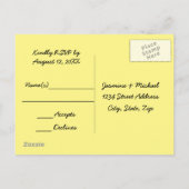 Kleurrijk Abstract landschap - RSVP-Briefkaart Uitnodiging Briefkaart (Achterkant)