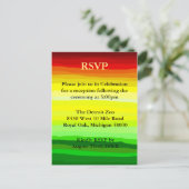 Kleurrijk Abstract landschap - RSVP-Briefkaart Uitnodiging Briefkaart (Staand voorkant)