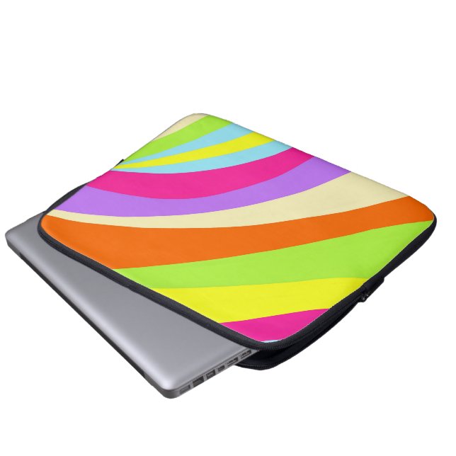 Kleurrijk abstract laptop sleeve (Voorkant onderkant)