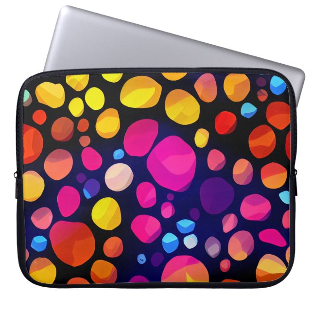 Kleurrijk Abstract Laptop Sleeve (Voorkant)