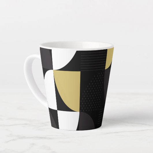 Kleurrijk Abstract Latte Mok (Linkerhoek)