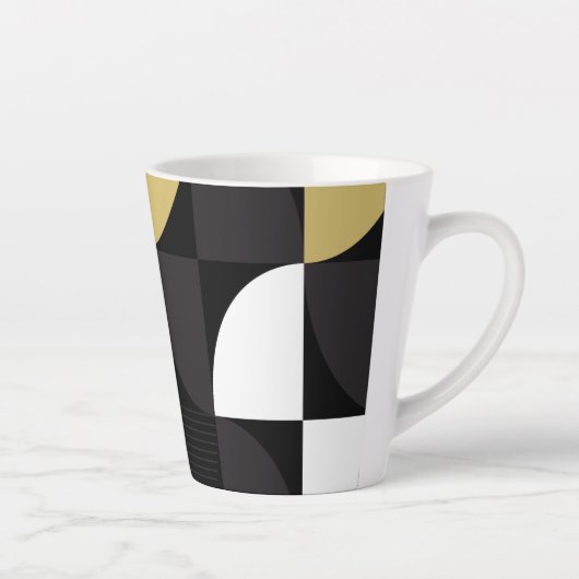 Kleurrijk Abstract Latte Mok (Rechts)