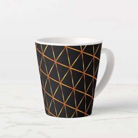 Kleurrijk Abstract Latte Mok (Rechterhoek)