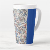 Kleurrijk Abstract  Latte Mok (Rechterhoek)