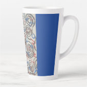 Kleurrijk Abstract  Latte Mok (Rechts)