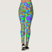 Kleurrijk abstract leggings (Achterkant)