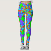 Kleurrijk abstract leggings (Voorkant)