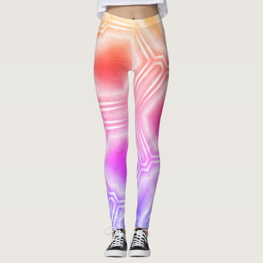 Kleurrijk Abstract Leggings (Voorkant)