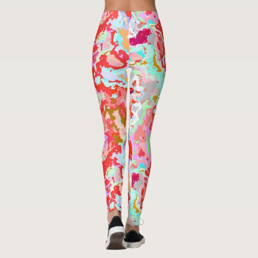 Kleurrijk Abstract Leggings (Achterkant)