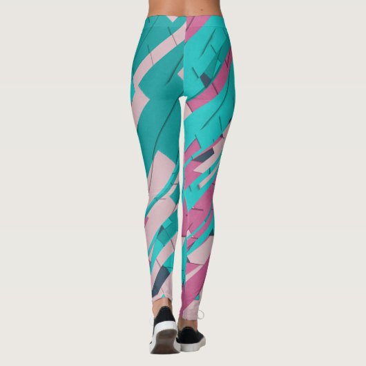 Kleurrijk Abstract Leggings (Achterkant)