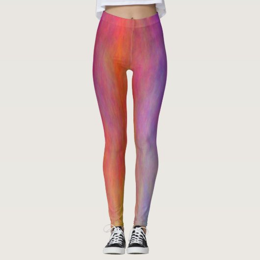 Kleurrijk Abstract Leggings (Voorkant)