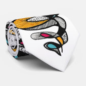 Kleurrijk Abstract Lint Zentangle PatroonNekdas Stropdas (Opgerold)