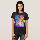 Kleurrijk Abstract Luipaard Silhouet T-Shirt (Voorkant volledig)