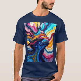 Kleurrijk Abstract marmeren ontwerp T-shirt