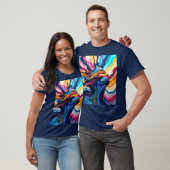 Kleurrijk Abstract marmeren ontwerp T-shirt (Unisex)