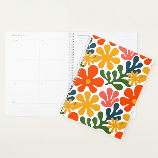 Kleurrijk Abstract Matisse Bloemstuk Retro Kunst Planner (Display)