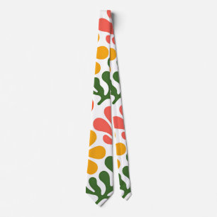 Kleurrijk Abstract Matisse Bloemstuk Retro Kunst Stropdas