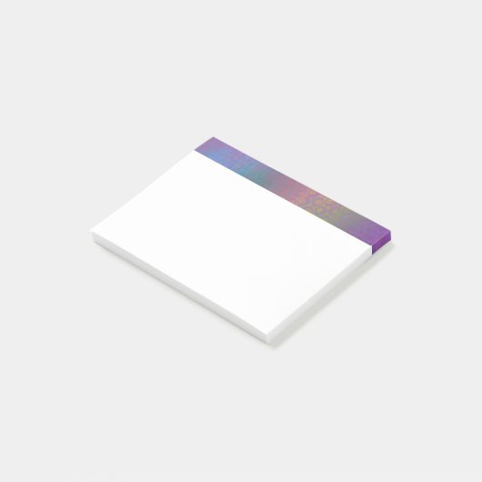 Kleurrijk Abstract met Patterns & Grungy Texture Post-it® Notes (Schuin)