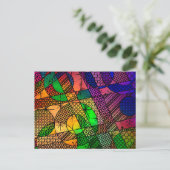 Kleurrijk Abstract met texturen en patronen Briefkaart (Staand voorkant)