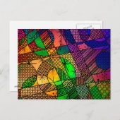 Kleurrijk Abstract met texturen en patronen Briefkaart (Voorkant / Achterkant)