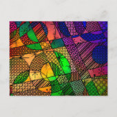 Kleurrijk Abstract met texturen en patronen Briefkaart (Voorkant)