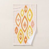 Kleurrijk Abstract Mid Century Atomic Roze Sinaasa Bad Handdoek (Handdoek)