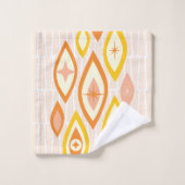 Kleurrijk Abstract Mid Century Atomic Roze Sinaasa Bad Handdoek (Wasdoekje)