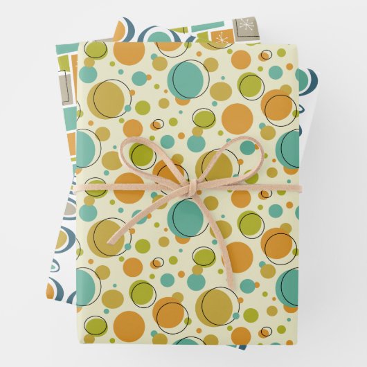 Kleurrijk Abstract midden eeuw modern patroon Inpakpapier Vel (In situ)