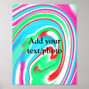 Kleurrijk abstract minimaal bewerkbaar voeg uw tek poster