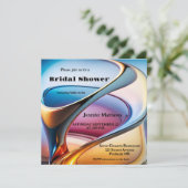 Kleurrijk Abstract Modern Art Vrijgezellenfeest Kaart (Staand voorkant)