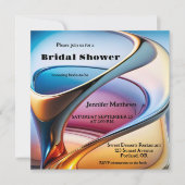 Kleurrijk Abstract Modern Art Vrijgezellenfeest Kaart (Voorkant)