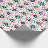 Kleurrijk Abstract modern bloemenpatroon Cadeaupapier (Hoek)