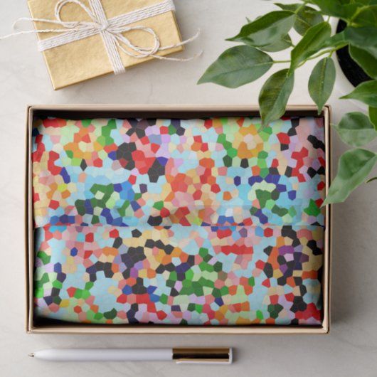 Kleurrijk Abstract modern Confetti patroon Tissuepapier (Geschenk)