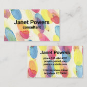 Kleurrijk abstract modern custom visitekaartje (Voorkant / Achterkant)