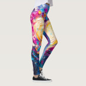 Kleurrijk Abstract Modern Hart van Liefde Leggings (Rechts)