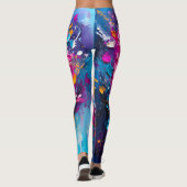 Kleurrijk Abstract Modern Hart van Liefde Leggings (Achterkant)