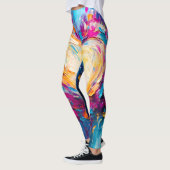 Kleurrijk Abstract Modern Hart van Liefde Leggings (Links)