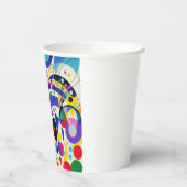 Kleurrijk Abstract modern kunstontwerp Papieren Bekers (Links)