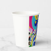 Kleurrijk Abstract modern kunstontwerp Papieren Bekers (Rechts)