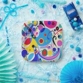 Kleurrijk Abstract modern kunstontwerp Papieren Bordje (Feest)