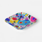 Kleurrijk Abstract modern kunstontwerp Papieren Bordje (Gebogen)