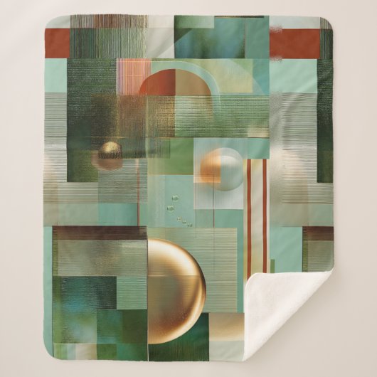 Kleurrijk Abstract Modern Kunstpatroon Sherpa Deken (Voorkant)