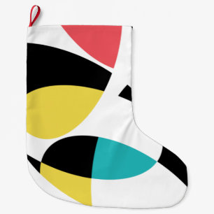Kleurrijk, abstract, modern, leuk geometrisch patr grote kerstsok